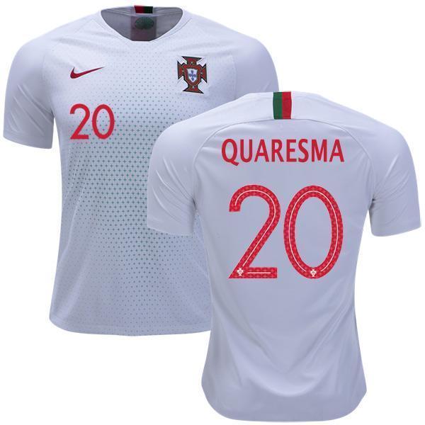 Men #20 Quaresma Jersey Away Portugal National 2018 FIFA World Cup - fastssd - Soccer Jersey - CrazyKill