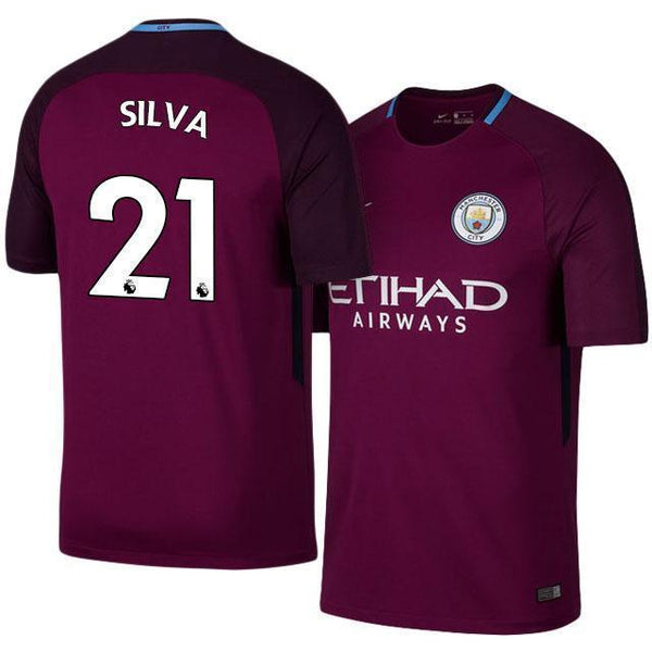 Men 21 David Silva Away Soccer Manchester City Jersey Premier League - fastssd - Soccer Jersey - CrazyKill