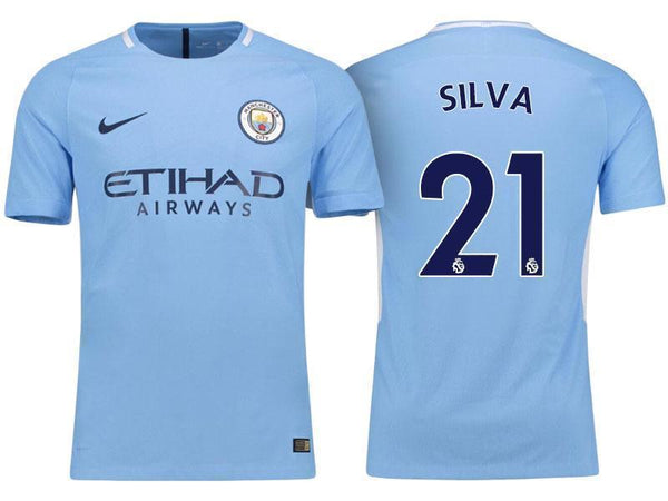 Men 21 David Silva Jersey Home Soccer Manchester City Jersey Premier League - fastssd - Soccer Jersey - CrazyKill