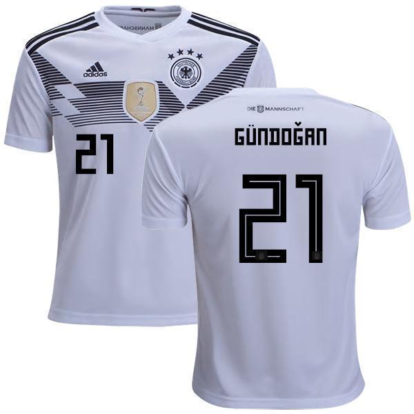 Men #21 Gundogan Jersey Home Germany National 2018 FIFA World Cup - fastssd - Soccer Jersey - CrazyKill