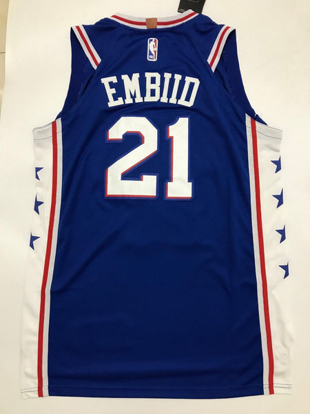 Men 21 Joel Embiid Jersey Blue Philadelphia 76ers Authentic Jersey Player - fastssd - NBA Jersey - nRevo