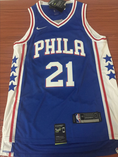 Men 21 Joel Embiid Jersey Blue Philadelphia 76ers Swingman Jersey Fanatics - fastssd - NBA Jersey - nRevo