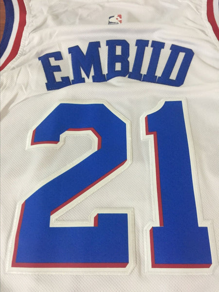 Men 21 Joel Embiid Jersey White Philadelphia 76ers Swingman Jersey Fanatics - fastssd - NBA Jersey - nRevo