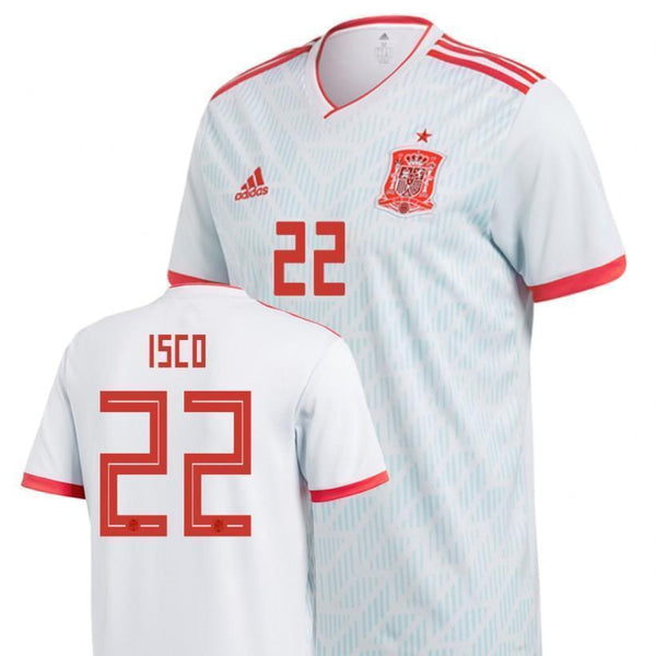 Men #22 Isco Jersey Away Spain National 2018 FIFA World Cup - fastssd - Soccer Jersey - CrazyKill