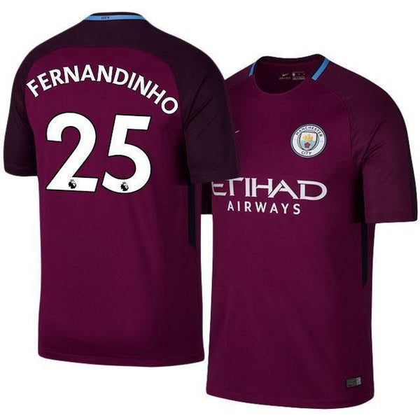 Men 25 Fernandinho Away Soccer Manchester City Jersey Premier League - fastssd - Soccer Jersey - CrazyKill