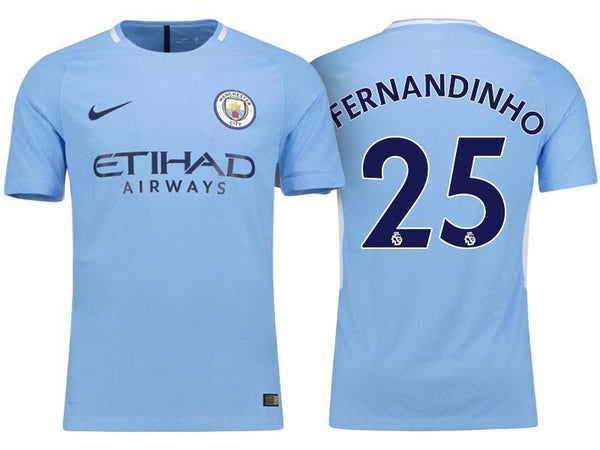 Men 25 Fernandinho Jersey Home Soccer Manchester City Jersey Premier League - fastssd - Soccer Jersey - CrazyKill