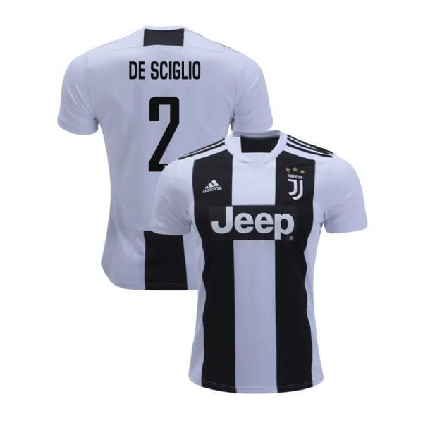 Men 2 Mattia De Sciglio Jersey Home Soccer Juventus Jersey 2019 Serie A - fastssd - Soccer Jersey - CrazyKill