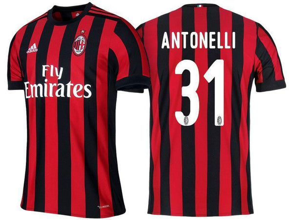 Men 31 Luca Antonelli Jersey Home Soccer AC Milan Jersey 2018 Serie A - fastssd - Soccer Jersey - CrazyKill