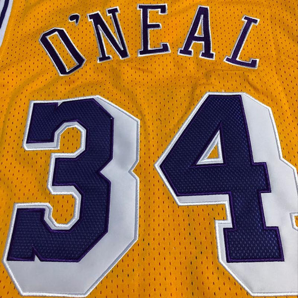 Men 34 Shaquille O'Neal Jersey Yellow Los Angeles Lakers Swingman Fanatics - fastssd - NBA Jersey - nRevo