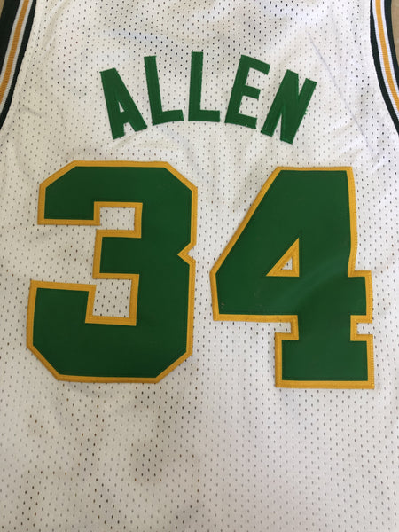 Men 34 Ray Allen Jersey White Seattle Supersonics Jersey Swingman Fanatics - fastssd - NBA Jersey - nRevo
