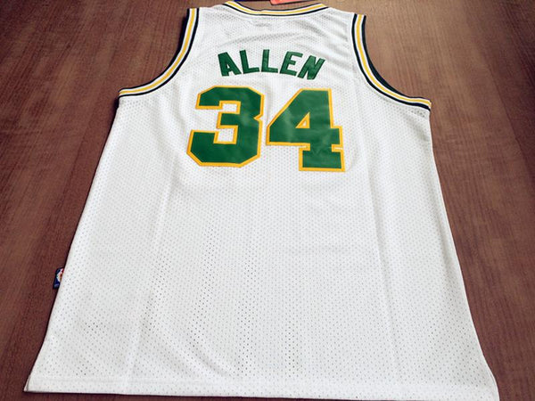 Men 34 Ray Allen Jersey White Seattle Supersonics Jersey Swingman Fanatics - fastssd - NBA Jersey - nRevo