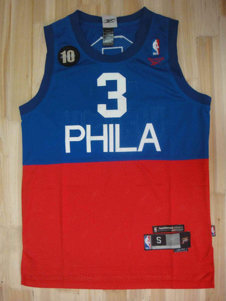 Men 3 Allen Iverson Jersey Blue&Red Philadelphia 76ers Jersey Swingman - fastssd - NBA Jersey - nRevo