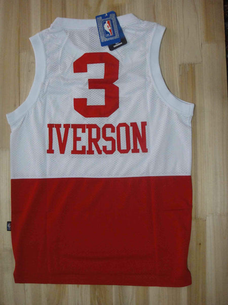 Men 3 Allen Iverson Jersey White&Red Philadelphia 76ers Jersey Swingman - fastssd - NBA Jersey - nRevo