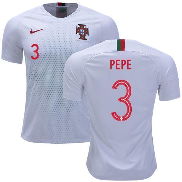 Men #3 Pepe Jersey Away Portugal National 2018 FIFA World Cup - fastssd - Soccer Jersey - CrazyKill
