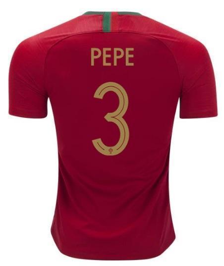 Men #3 Pepe Jersey Home Portugal National 2018 FIFA World Cup - fastssd - Soccer Jersey - CrazyKill
