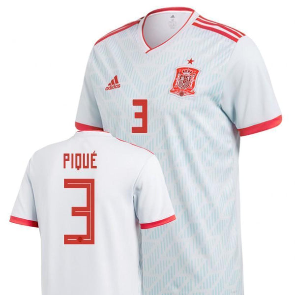 Men #3 Pique Jersey Away Spain National 2018 FIFA World Cup - fastssd - Soccer Jersey - CrazyKill