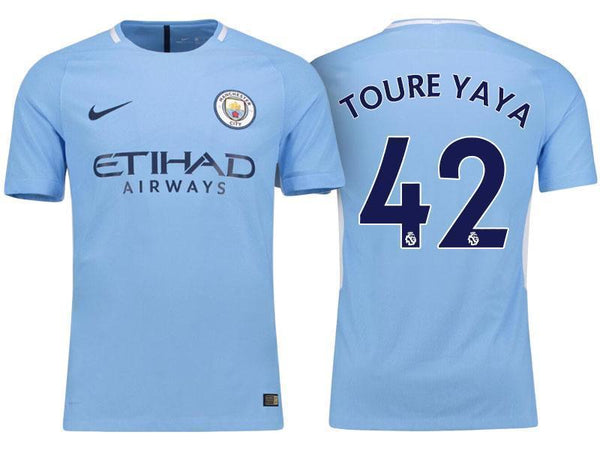 Men 42 Yaya Toure Jersey Home Soccer Manchester City Jersey Premier League - fastssd - Soccer Jersey - CrazyKill