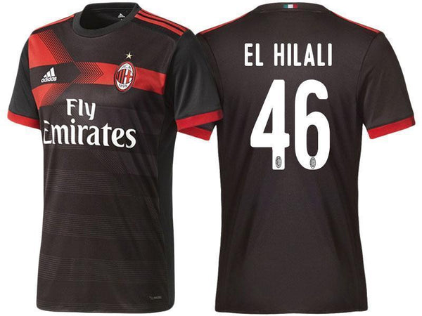 Men 46 Mattia El Hilali Jersey Away Soccer AC Milan Jersey 2018 Serie A - fastssd - Soccer Jersey - CrazyKill