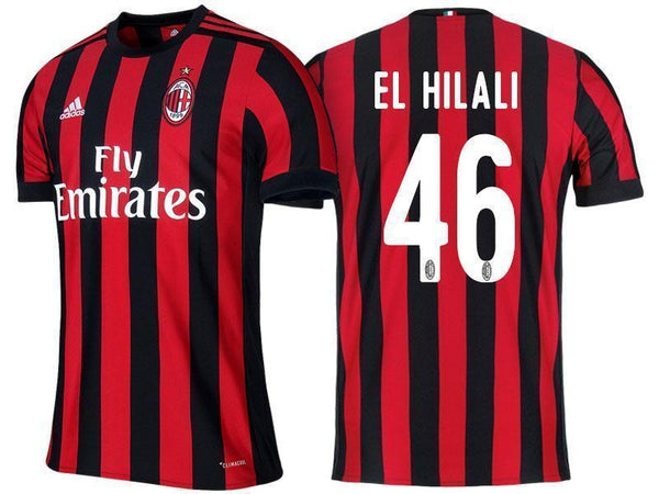 Men 46 Mattia El Hilali Jersey Home Soccer AC Milan Jersey 2018 Serie A - fastssd - Soccer Jersey - CrazyKill