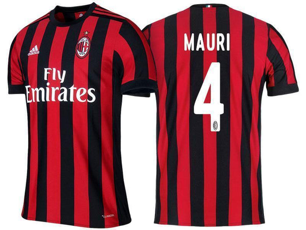 Men 4 Jose Mauri Jersey Home Soccer AC Milan Jersey 2018 Serie A - fastssd - Soccer Jersey - CrazyKill