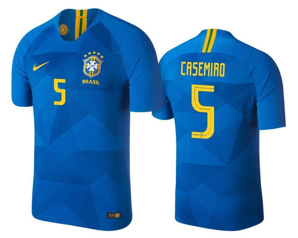 Men #5 Casemino Jersey Away Brazil National 2018 FIFA World Cup - fastssd - Soccer Jersey - CrazyKill
