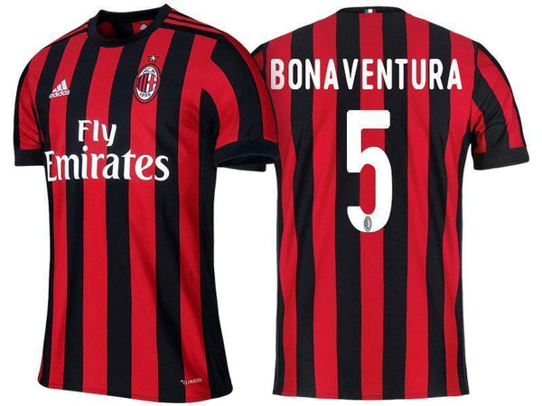 Men 5 Giacomo Bonaventura Jersey Home Soccer AC Milan Jersey 2018 Serie A - fastssd - Soccer Jersey - CrazyKill