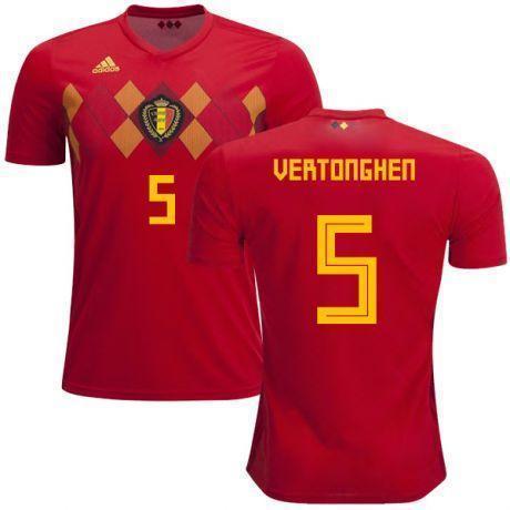 Men 5 Jan Vertonghen Jersey Soccer Belgium Jersey 2018 World Cup Jersey - fastssd - Soccer Jersey - CrazyKill