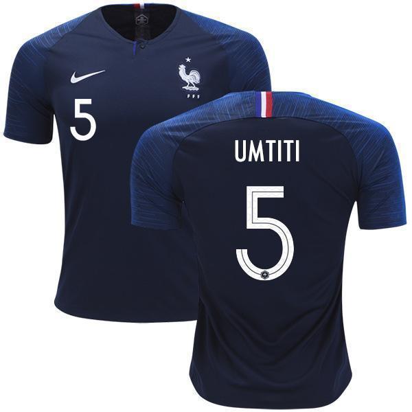 Men #5 Samuel Umtiti Jersey Blue France National 2018 FIFA World Cup - fastssd - Soccer Jersey - CrazyKill