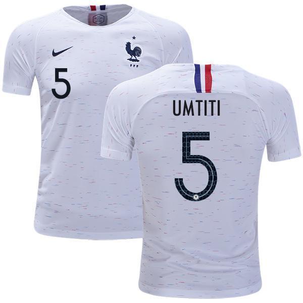 Men #5 Samuel Umtiti Jersey White France National 2018 FIFA World Cup - fastssd - Soccer Jersey - CrazyKill