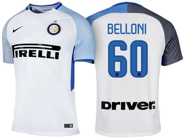 Men 60 Niccolo Belloni Jersey Away Soccer Inter Milan FC Jersey 2018 Serie A - fastssd - Soccer Jersey - CrazyKill