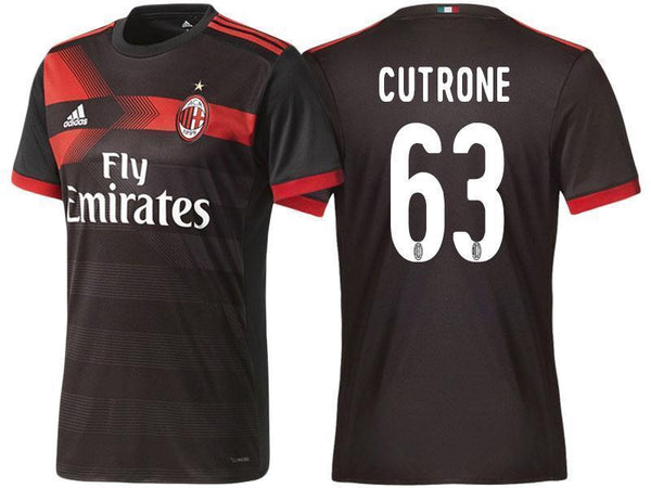 Men 63 Patrick Cutrone Jersey Away Soccer AC Milan Jersey 2018 Serie A - fastssd - Soccer Jersey - CrazyKill
