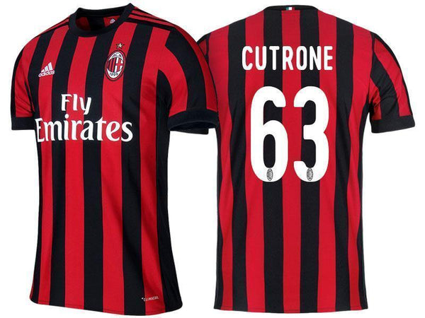 Men 63 Patrick Cutrone Jersey Home Soccer AC Milan Jersey 2018 Serie A - fastssd - Soccer Jersey - CrazyKill