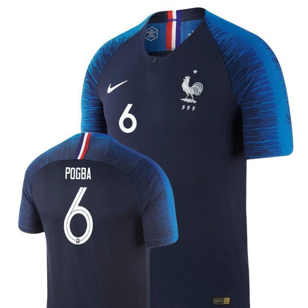 Men #6 Paul Pogba Jersey Blue France National 2018 FIFA World Cup - fastssd - Soccer Jersey - CrazyKill