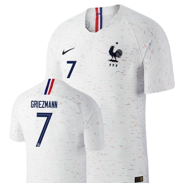 Men #7 Antoine Griezmann Jersey White France National 2018 FIFA World Cup - fastssd - Soccer Jersey - CrazyKill