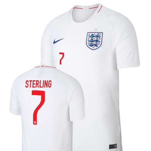 Men #7 Sterling Jersey Home England National 2018 FIFA World Cup - fastssd - Soccer Jersey - CrazyKill