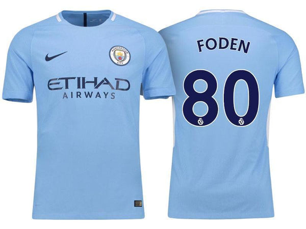 Men 80 Phil Foden Jersey Home Soccer Manchester City Jersey 2018 Premier League - fastssd - Soccer Jersey - CrazyKill