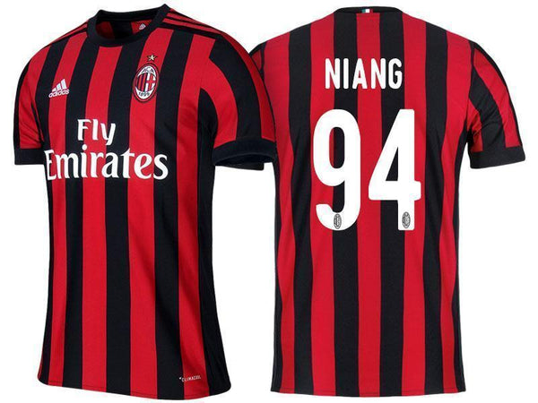 Men 94 M'Baye Niang Jersey Home Soccer AC Milan Jersey 2018 Serie A - fastssd - Soccer Jersey - CrazyKill
