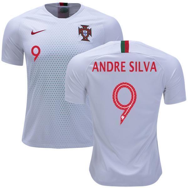 Men #9 Andre Silva Jersey Away Portugal National 2018 FIFA World Cup - fastssd - Soccer Jersey - CrazyKill