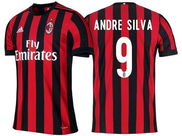 Men 9 Andre Silva Jersey Home Soccer AC Milan Jersey 2018 Serie A - fastssd - Soccer Jersey - CrazyKill