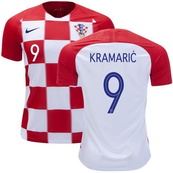 Men #9 Andrej Kramarić Jersey Croatia National 2018 FIFA World Cup Player - fastssd - Soccer Jersey - CrazyKill