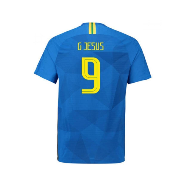 Men #9 G.Jesus Jersey Away Brazil National 2018 FIFA World Cup - fastssd - Soccer Jersey - CrazyKill