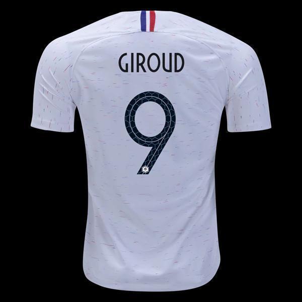 Men #9 Olivier Giroud Jersey White France National 2018 FIFA World Cup - fastssd - Soccer Jersey - CrazyKill