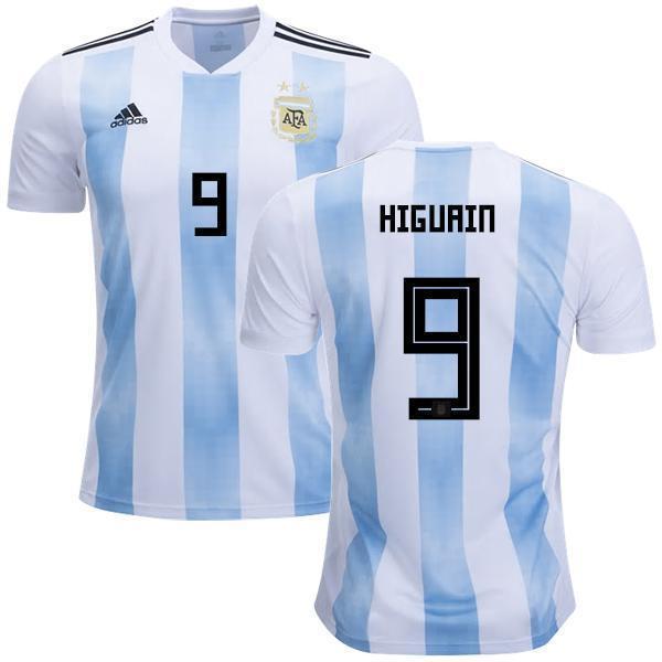 Men #9 Gonzalo Higuain Jersey Argentina National 2018 FIFA World Cup Player - fastssd - Soccer Jersey - CrazyKill