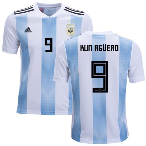 Men #9 Sergio Agüero Jersey Argentina National 2018 FIFA World Cup Fanatics - fastssd - Soccer Jersey - CrazyKill