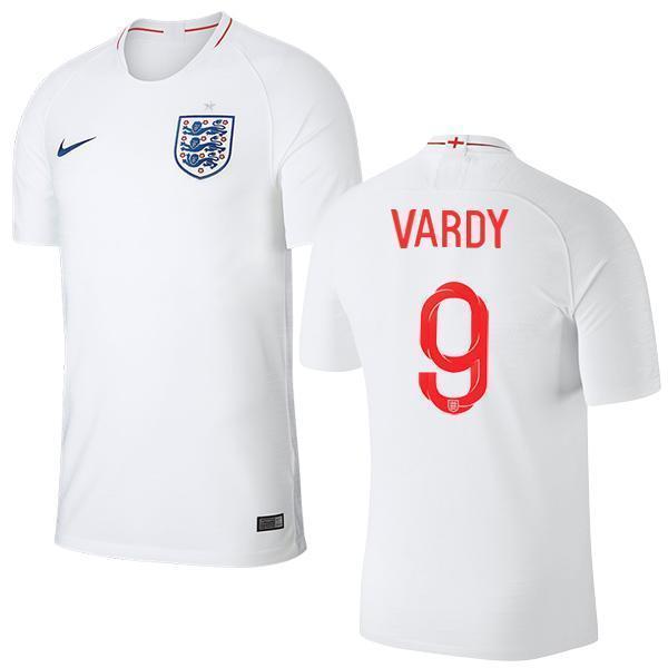 Men #9 Vardy Jersey Home England National 2018 FIFA World Cup - fastssd - Soccer Jersey - CrazyKill