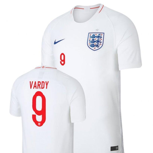 Men #9 Vardy Jersey Home England National 2018 FIFA World Cup - fastssd - Soccer Jersey - CrazyKill