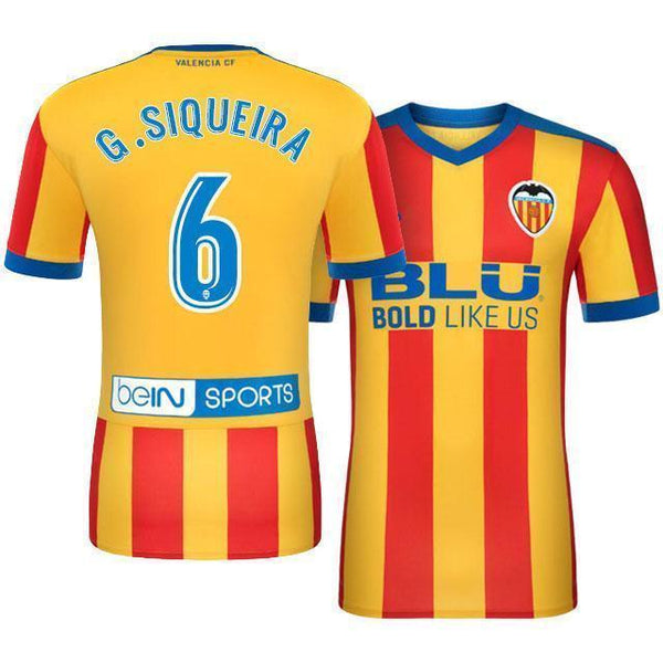 Men 6 Guillherme Siqueira Jersey Soccer Valencia Jersey 2018 LaLiga - fastssd - Soccer Jersey - CrazyKill