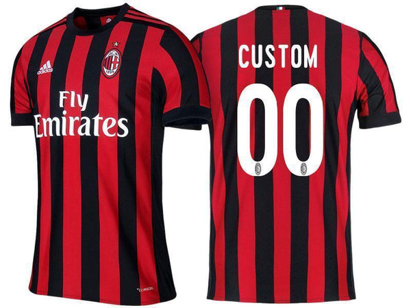 Men 00 Custom Jersey Home Soccer AC Milan Jersey 2018 Serie A - fastssd - Soccer Jersey - CrazyKill