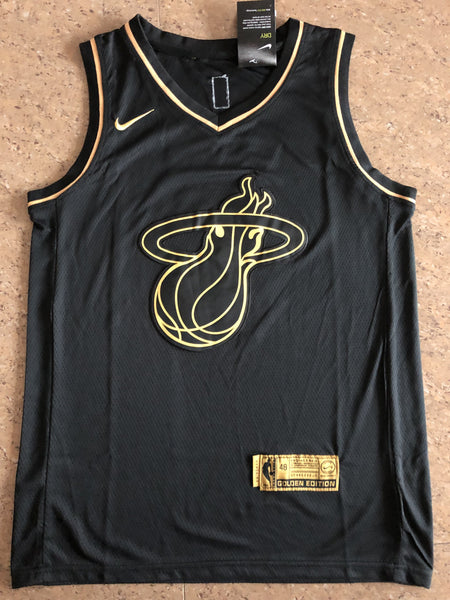 Men 03 Dwyane Wade Jersey Black Miami Heat Jersey Golden Edition - fastssd - NBA Jersey - nRevo