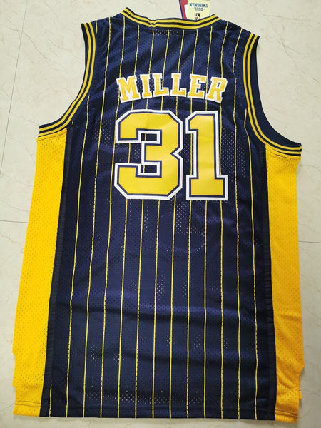 Men 31 Reggie Miller Jersey Dark Blue Indiana Pacers Jersey Hardwood Classics - fastssd - NBA Jersey - nRevo